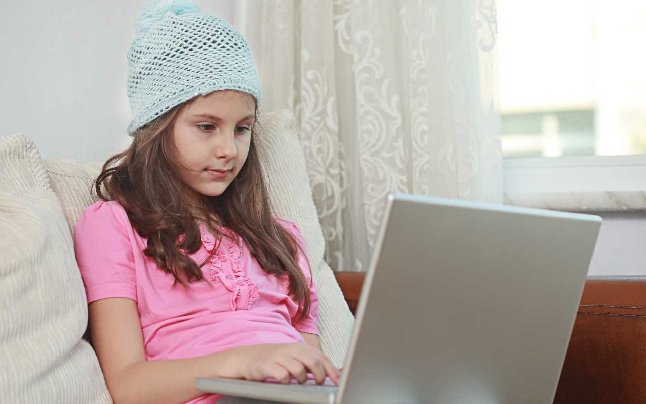 Girl at laptop
